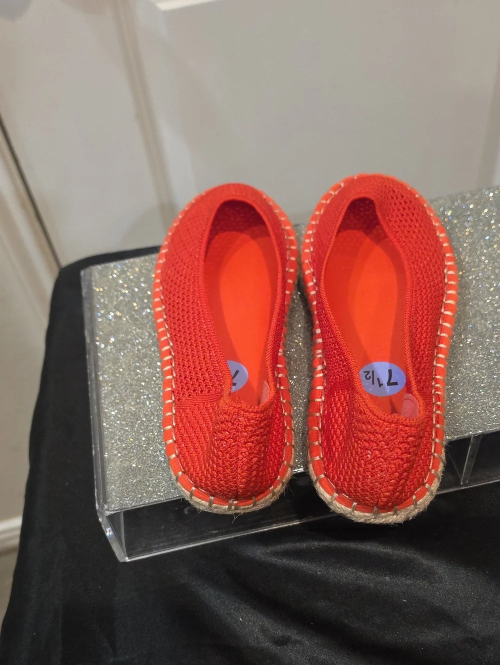 Tahari Juniper Slip-On Espadrille Flats- Poppy